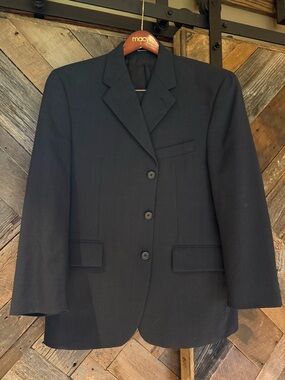 Classic Dark Navy Three-Button Men's Suit